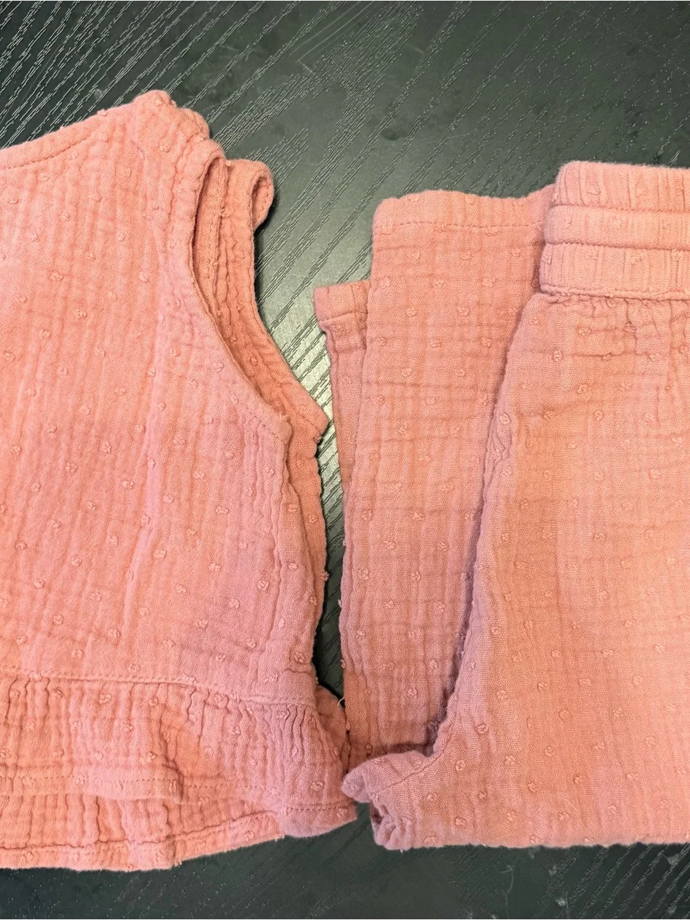 Rylee + Cru Dusty Rose Textured Cotton Shorts